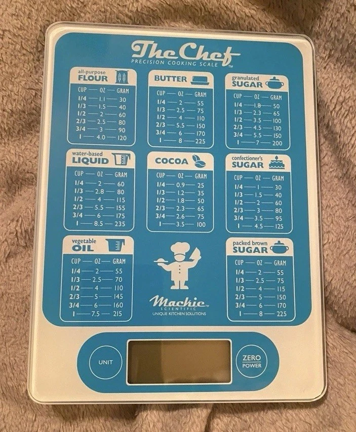 The Chef By Mackie Scientific Precision Cooking Kitchen Digital Food Scale