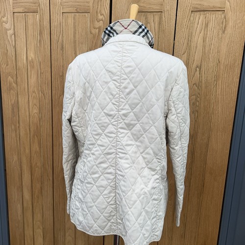 BURBERRY London England Jacket - Beige Diamond Quilt - Nova PLAID - UK 12/14 - Picture 11 of 15