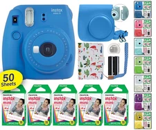 Fujifilm Instax Mini 9 Fuji Instant Camera+ 50 Film Sheets Classy Kit All Colors