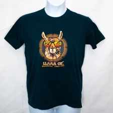 Forever Friends Llama T Shirt Womens Large L Blue Top Souvenir Peru Cotton JJ10X