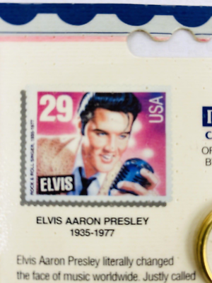 1992 USPS Postmark Collection - Elvis Presley Stamp Keychain