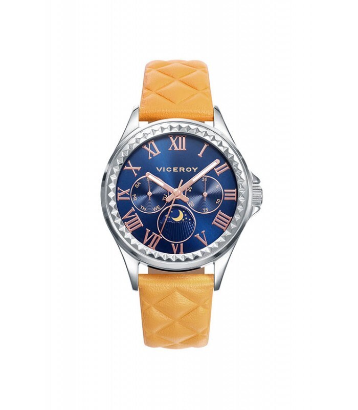 Reloj Viceroy mujer correa piel Esfera Azul y Circonitas 471078-33