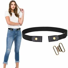 No Buckle Stretch Belt For Women Men Elastic Waist  Assorted Colors , Sizes 