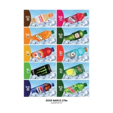 Dixie Narco 276e Vending Drink Labels 10PK - Flavor Set #1 - 3.59" x 1.75"