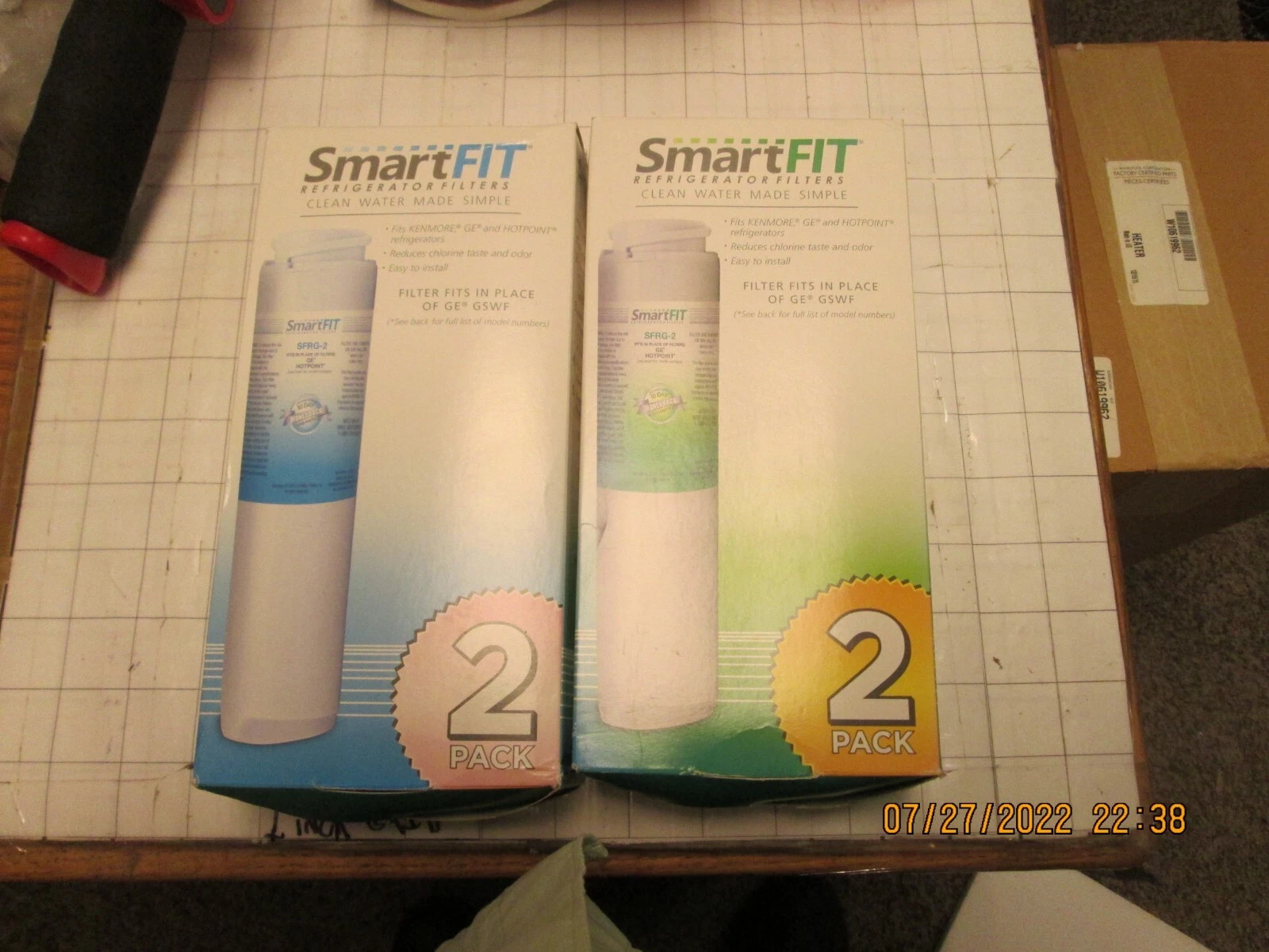 GSWF, SFRG-2 SMart Water water filters 2 pack x 2 4 filters total New old stock