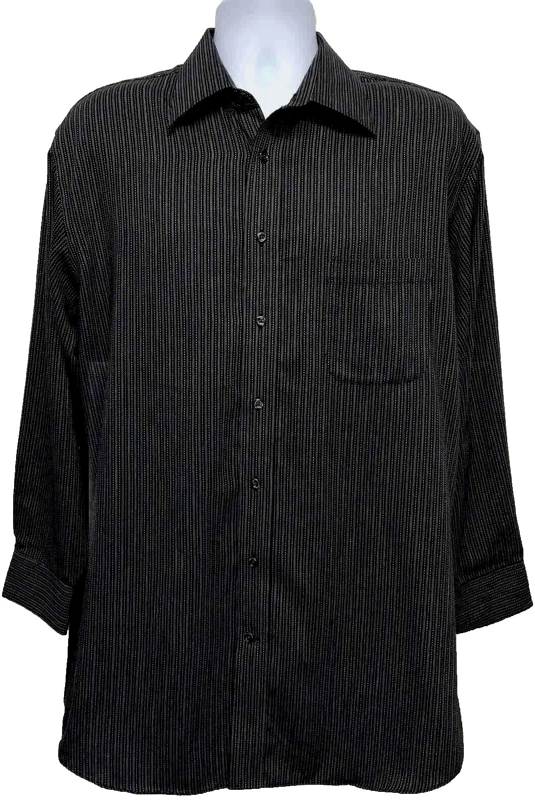 Stafford Black Dress Shirts for Men