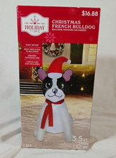 3.5' French Bulldog Sweater Christmas Yard Inflatable Dog Holiday Indoor/outdoor