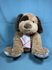 Dan Dee Collector's Choice Chocolate Brown Puppy Dog Plush Stuffed Animal w Scar