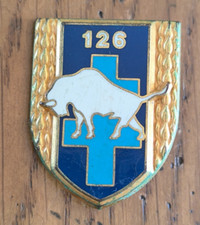 Insigne 126° RI Régiment d'Infanterie    /   Fraisse Paris G 2766   /N179