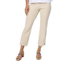 Belle by Kim Gravel Flexibelle Anchor Button Cropped Jean Sand Bar