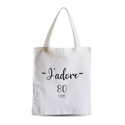 Stofftasche J'Adore 80 Somme Frankreich Geographie Departement Amiens