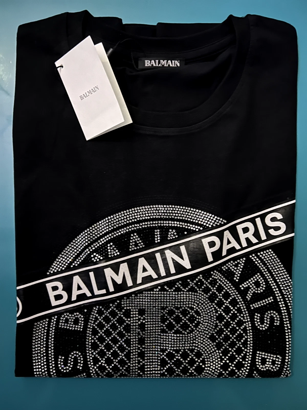 Balmain — Balmain Paris Diamond Coin T-shirt Men L
