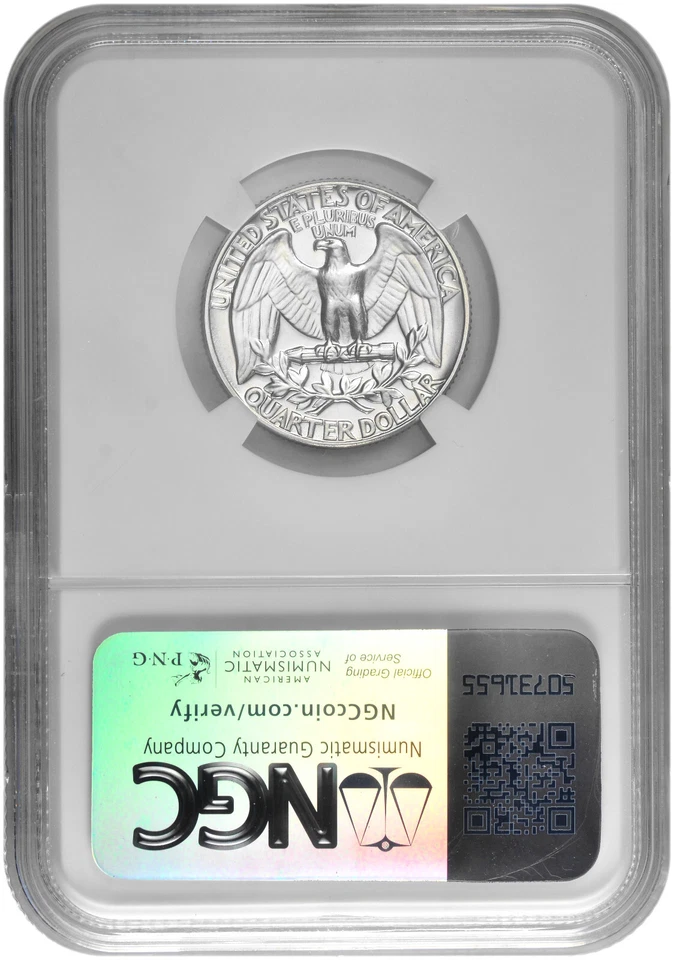 1952 25C Silver Proof Washington Quarter NGC PF 66 Recut Feathers VP-001 - Image 2 of 2