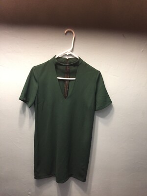 zara green dress with choker Zara main image 1