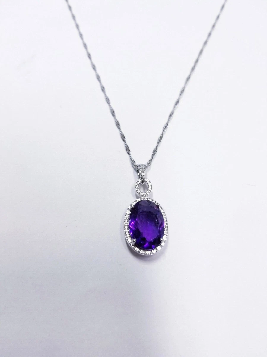 Purple cheap stone pendant
