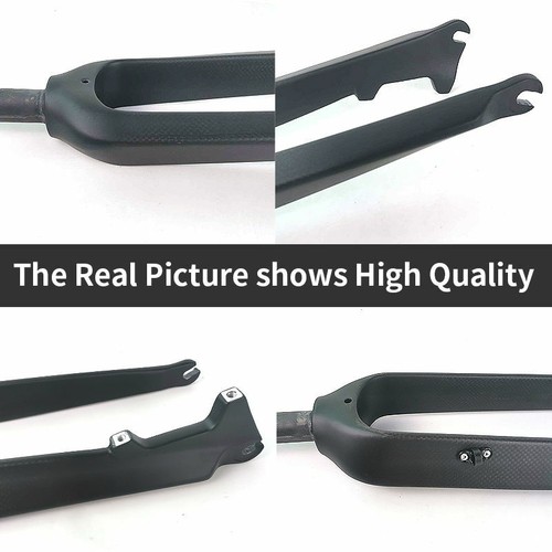 PURARARZ Mountain Bike Front Fork Carbon Fiber MTB Bike 26/27.5/29 Rigid Fork - Picture 3 of 13