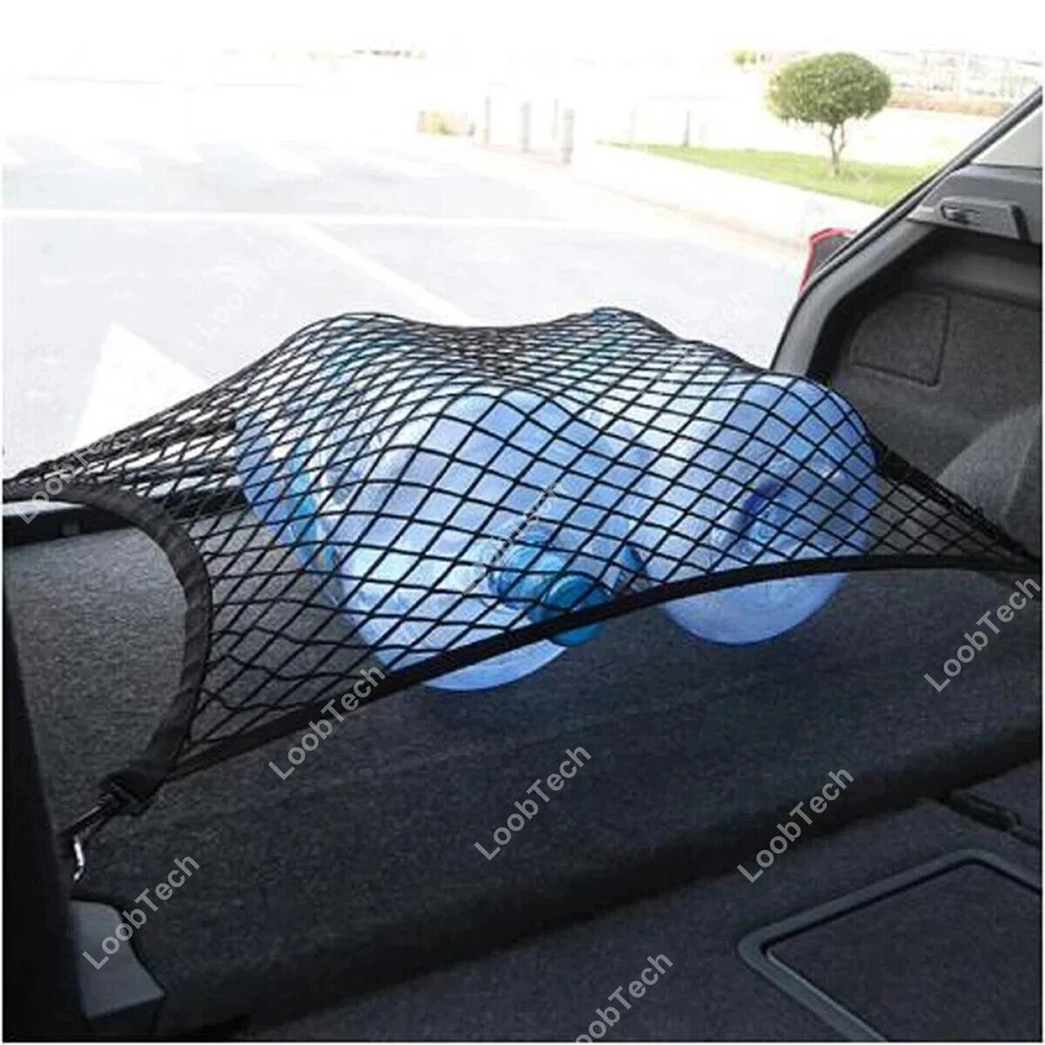 For Honda Civic Trunk Pocket Luggage Storage Cargo Organiser Hook Nylon Mesh Net - Image 3 of 4
