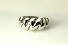 925 Sterling Silver Size 6 Ribbed Top Dome Ring 2.5 Grams RIN6180 