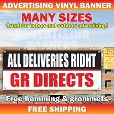 ALL DELIVERIES RIDHT GR DIRECTS Advertising Banner Vinyl Mesh Sign Poster