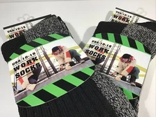 4 Pack Men's Heavy Duty Thermal Extra Thick Full Cushion Construction Size 10-15