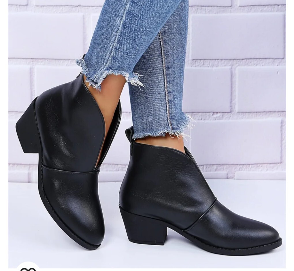 ladies ankle dress boots Athlefit Women's Chunky Low Heel Short Black Size 5.5 | Comfortable Fall Booties Shoes, for Daily Wear, Casual Outing, Walking, Office, Work, Winter, Travel shoes as well as apparel Constance black ankle boots -
