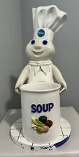 15" Tall 2004 Pillsbury Doughboy Figurine Utensil Holder Soup Simson Giftware