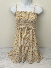 Forever 21 Dress Women's Sz M Elastic Stretch Fitted Textured Spaghetti Strap R1