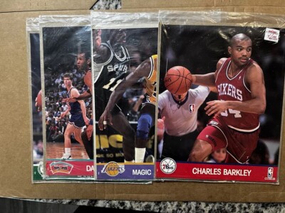 1990 NBA Hoops Magic Johnson, Barkley, Robinson Bird Action