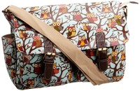 Swankyswans Girl's Barrita Owl Print Satchel Baby Blue Swankyswans Girl's Barrita Owl Print Satchel Baby Blue