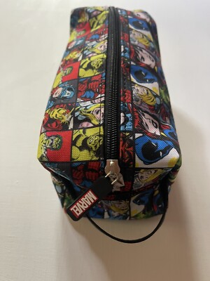 NWT MARVEL Comics Toiletry Cosmetics Bag & Bi Fold Wallet 2 PC set