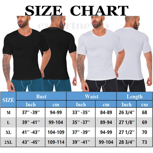 Camisa de compresión para hombre capa base torso deportivo manga corta gimnasio seco rápido camiseta - Imagen 2 de 26