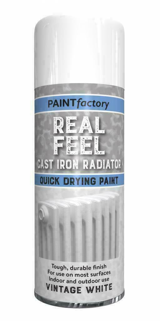 Paint Factory Real Feel Cast Iron Vintage White Radiator Spray Paint 400ml