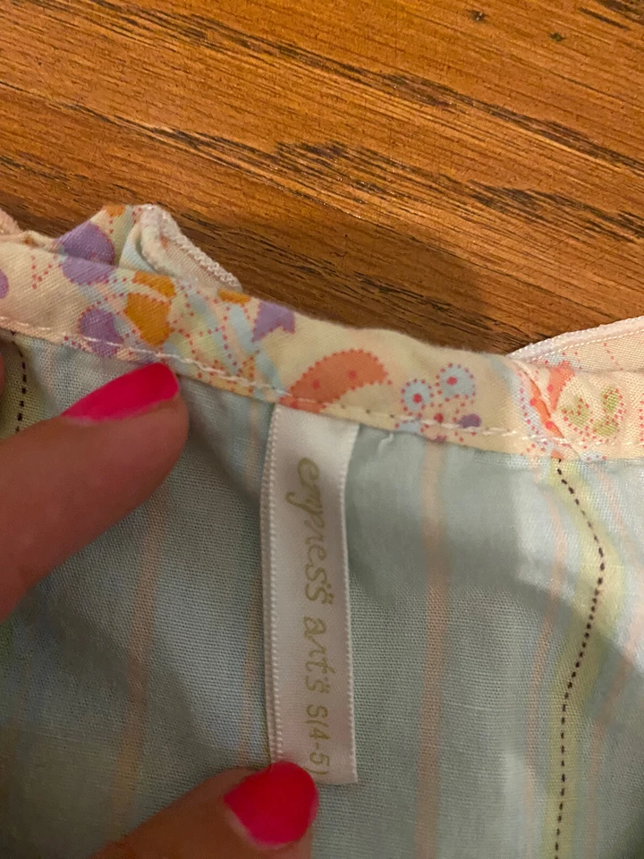 Boutique Empress Arts Top & Ruffle Shorts Capris Girls Set Cotton Floral 4-5 - Image 4 of 4