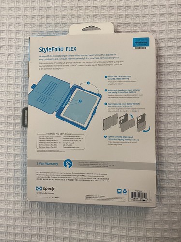 Speck Stylefolio Flex Universal Folio Fits 9” To 10.5” Tablets (boxT) - Picture 2 of 2