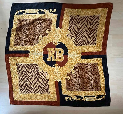Animal Print Silk Scarf by ROCCOBAROCCO
