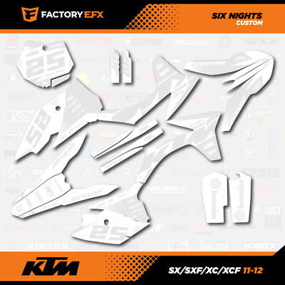 Whiteout Racing Graphics Kit fits KTM 11-12 SX SXF XC XCF 125 250 450 6N