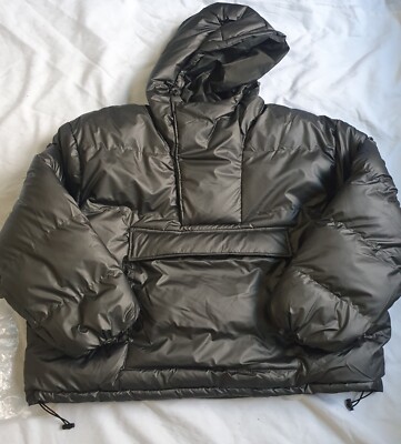 boohoo man sheen nylon overhead jacket Grey M (Sold out on site