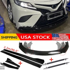 Front Rear Bumper Lip Spoiler Body Kit Splitter Side-Skirt For Toyota Camry XLE