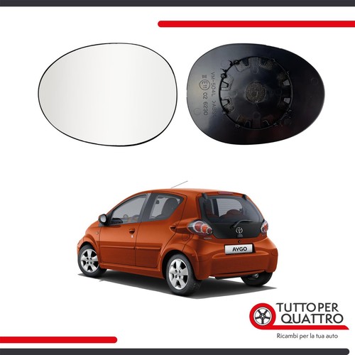 Vetro Specchietto Sinistro per Peugeot 107 Toyota Aygo Citroen C1 - Foto 2 di 9