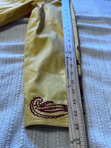 #3918. Coldwater Creek Long Sleeve Yellow Denim Jacket W/ Embroidery. Size PS - Picture 14 of 14