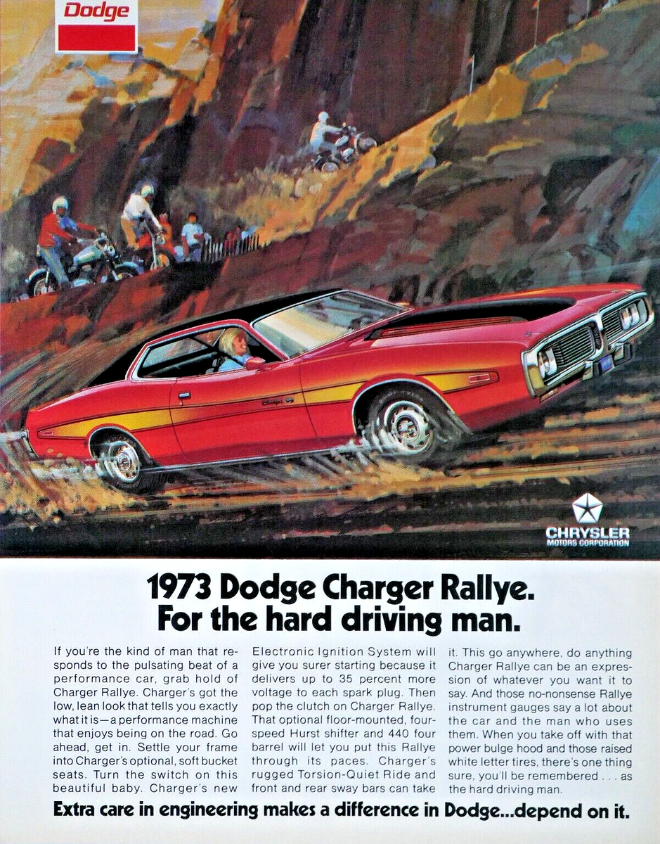 1973 Dodge Charger Rallye Vintage For The Hard Driving Man