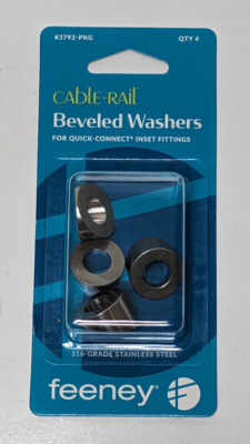 #ad #ad Feeney Cable Rail Stainless Beveled Washers for Quick Connect 3792 PKG $17.08