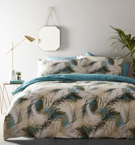 TEAL GREEN AQUA REVERSIBLE BEDDING | eBay