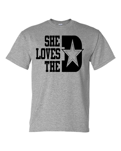 Dallas Cowboys She Loves The D T-Shirt All Colors + Sizes S-5XL & Youth Kids - Picture 28 of 30