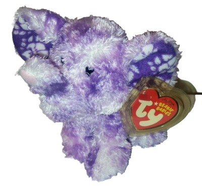 Ty Beanie Baby - COASTLINE the Purple Elephant (6.5 Inch) NEW