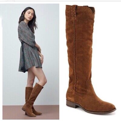 New $377 FRYE 'Cara' Tall Suede Boots 