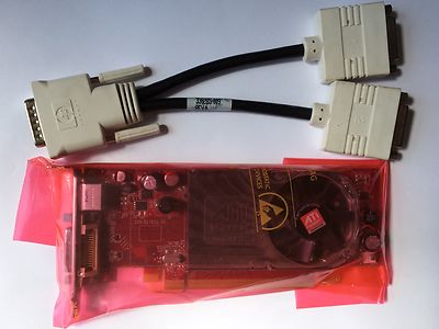 SFF DUAL DELL CP309 RADEON HD 2400 XT 256MB PCIE TV DMS-59 WIN 10 & DVI SPLITTER