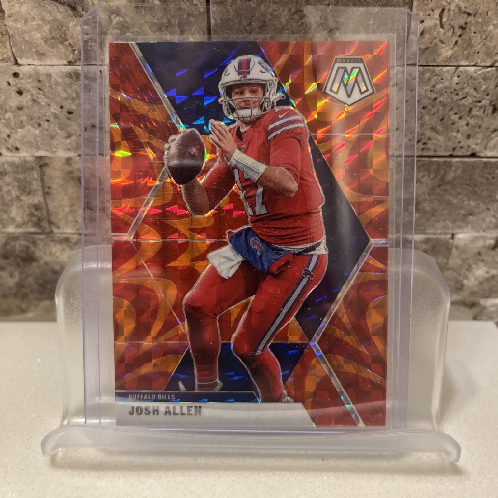 2020 Panini Mosaic - Josh Allen #26 Mosaic Reactive Orange Prizm