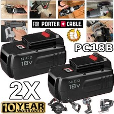 2Pack 18V NiCD Replacement Battery for Porter Cable PC18B 18-Volt Cordless Tools