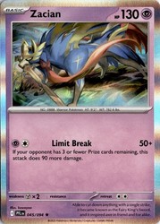 Zacian 045/094 Phantasmal Flames Holo Rare